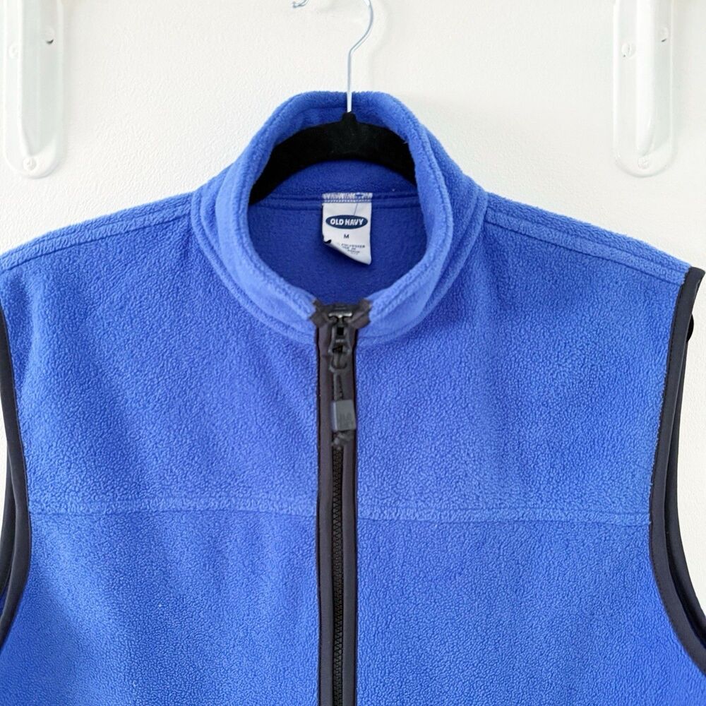 Vintage Old Navy Full Zip Fleece Vest Tactical Tech Wear M Medium Preppy Casual - Picture 8 of 16